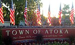 Town of Atoka Sign, Atoka, Tennessee